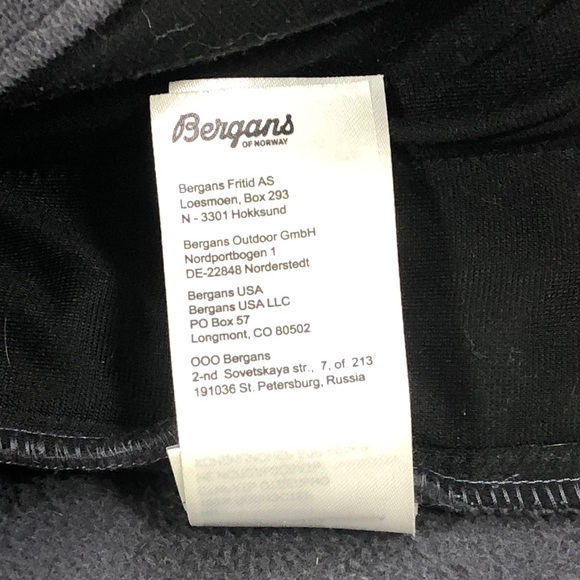 Bergans by Norway ski wear fleece hoodie gray blue MED mens heavyweight skiwear - Picture 6 of 10